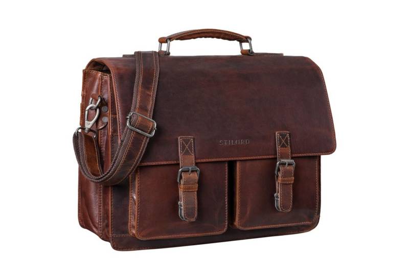 STILORD Aktentasche "Clarence" Leder Businesstasche Männer von STILORD