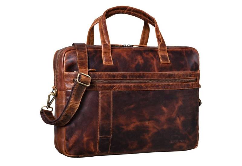 STILORD Aktentasche "Conrad" Businesstasche Aktentasche mit Laptop-Fach 15,6 Zoll Leder von STILORD