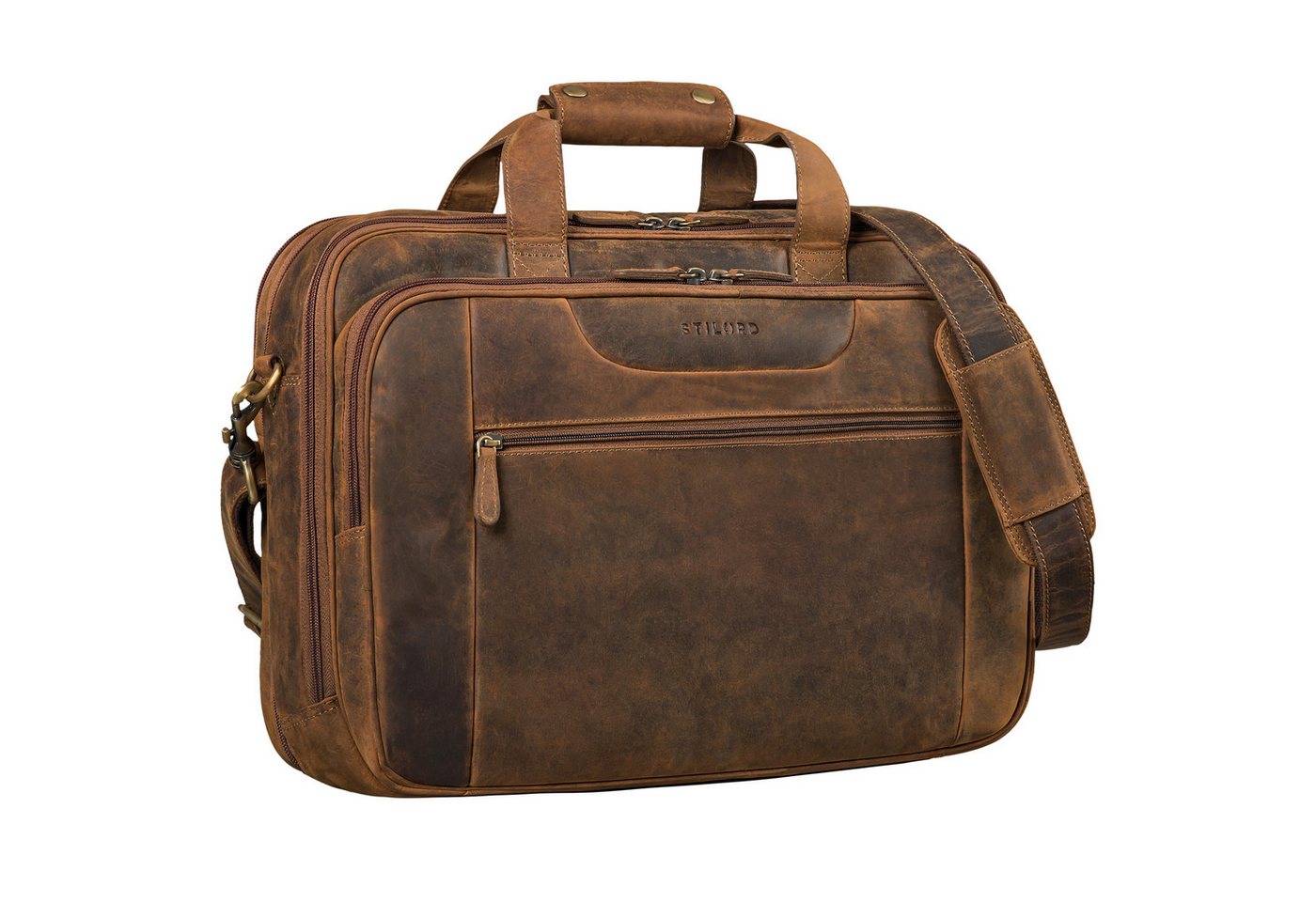 STILORD Aktentasche "Henrik" Große Aktentasche Leder Herren von STILORD