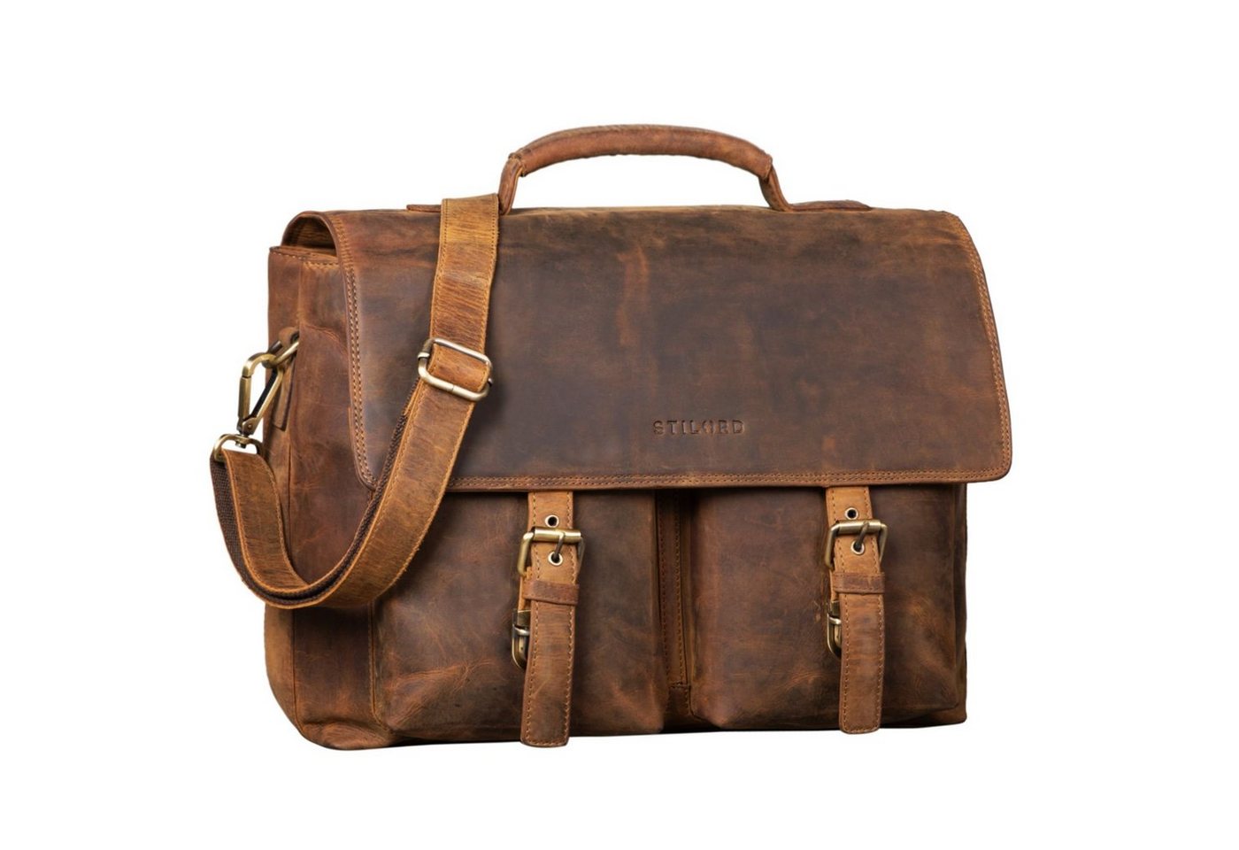 STILORD Aktentasche "Jeff" Aktentasche Leder 15 Zoll von STILORD