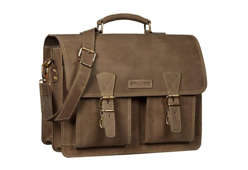 STILORD Aktentasche "Jeffrey" Lehrertasche Aktentasche Leder von STILORD