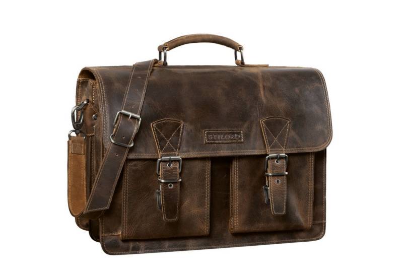 STILORD Aktentasche "Jeffrey" Lehrertasche Aktentasche Leder von STILORD