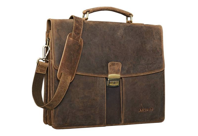 STILORD Aktentasche "Julian" Aktentasche Leder aufsteckbar von STILORD
