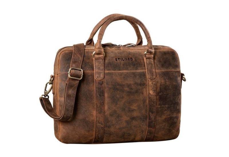 STILORD Aktentasche "Laslo" Businesstasche Leder groß von STILORD