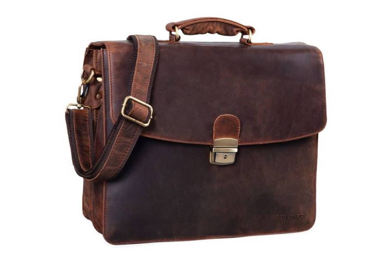 STILORD Aktentasche "Loris" Klassische Aktentasche Leder groß von STILORD