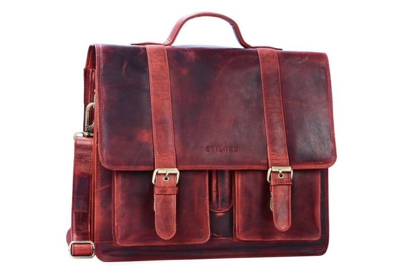 STILORD Aktentasche "Marius" Klassische Lehrertasche Leder von STILORD