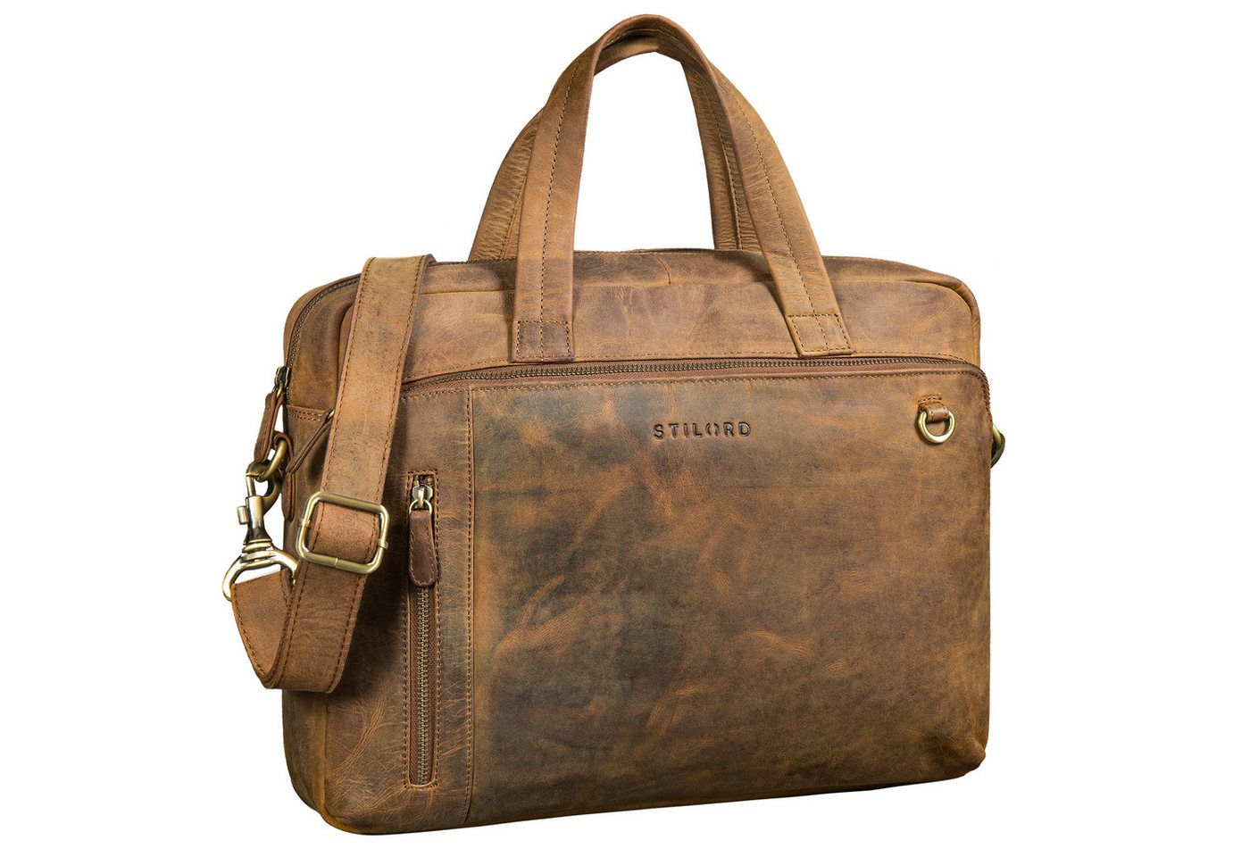 STILORD Aktentasche "Ramon" Premium Leder Aktentasche Groß mit Laptopfach 15 Zoll Herren von STILORD