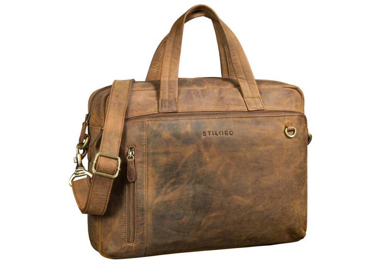 STILORD Aktentasche "Ramon" Premium Leder Aktentasche Groß mit Laptopfach 15 Zoll Herren von STILORD