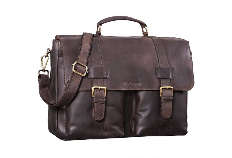 STILORD Aktentasche "Zeus" Große Leder Aktentasche Vintage von STILORD