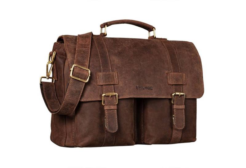 STILORD Aktentasche "Zeus" Große Leder Aktentasche Vintage von STILORD