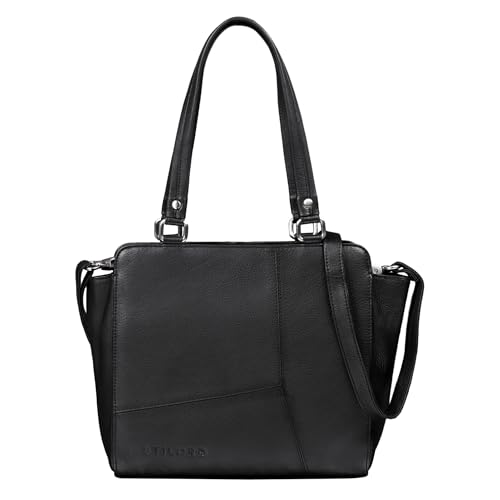 STILORD 'Anna' Elegante Ledertasche Damen Vintage Umhängetasche Leder Kleine Handtasche Frauen zum Umhängen Klassische Abendtasche Echtleder Tasche, Farbe:schwarz von STILORD