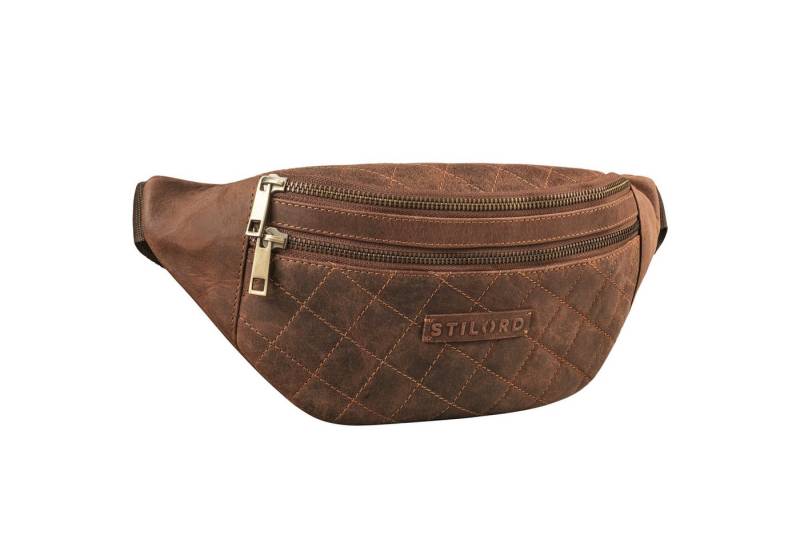STILORD Bauchtasche "Azul" Premium Bauchtasche Leder Damen Herren mit gestepptem Design von STILORD