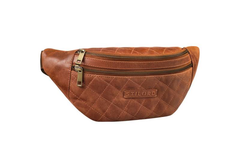 STILORD Bauchtasche "Azul" Premium Bauchtasche Leder Damen Herren mit gestepptem Design von STILORD