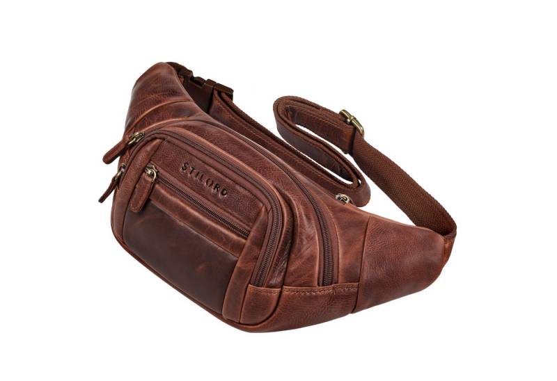 STILORD Bauchtasche "Dublin" Stilvolle Bauchtasche Herren Leder Groß mit vielen Fächern von STILORD
