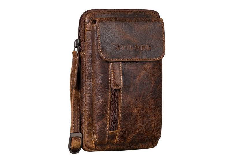 STILORD Bauchtasche "Mael" 2-in-1 Umhängetasche Herren Leder Handytasche Gürteltasche von STILORD