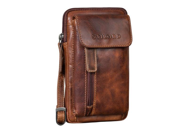 STILORD Bauchtasche "Mael" 2-in-1 Umhängetasche Herren Leder Handytasche Gürteltasche von STILORD