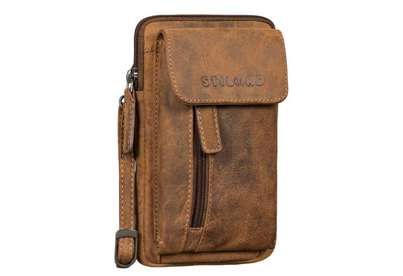 STILORD Bauchtasche "Mael" 2-in-1 Umhängetasche Herren Leder Handytasche Gürteltasche von STILORD