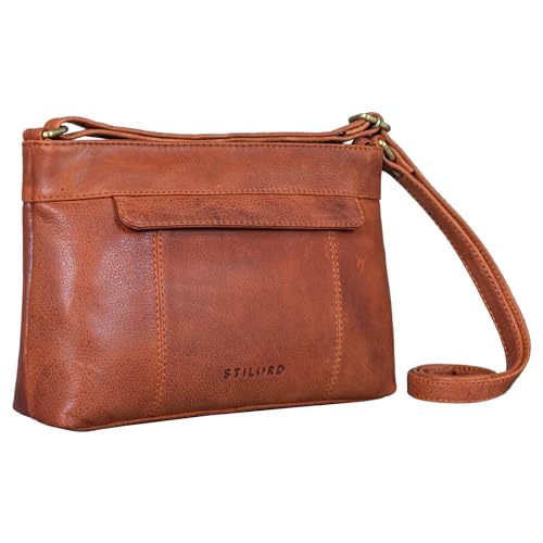 STILORD 'Blair' Elegante Umhängetasche Damen Leder Vintage Handtasche Klein Crossbody Bag Frauen Ledertasche zum Ausgehen Abendtasche Echtleder, Farbe:arona - braun von STILORD