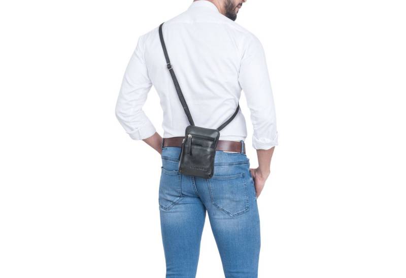 STILORD Brustbeutel "Indie" Brustbeutel Damen Herren Leder klein von STILORD