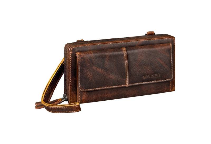 STILORD Brustbeutel "Violina" 3-in-1 Handytasche mit Geldbörse Umhängen Damen Leder Klein von STILORD