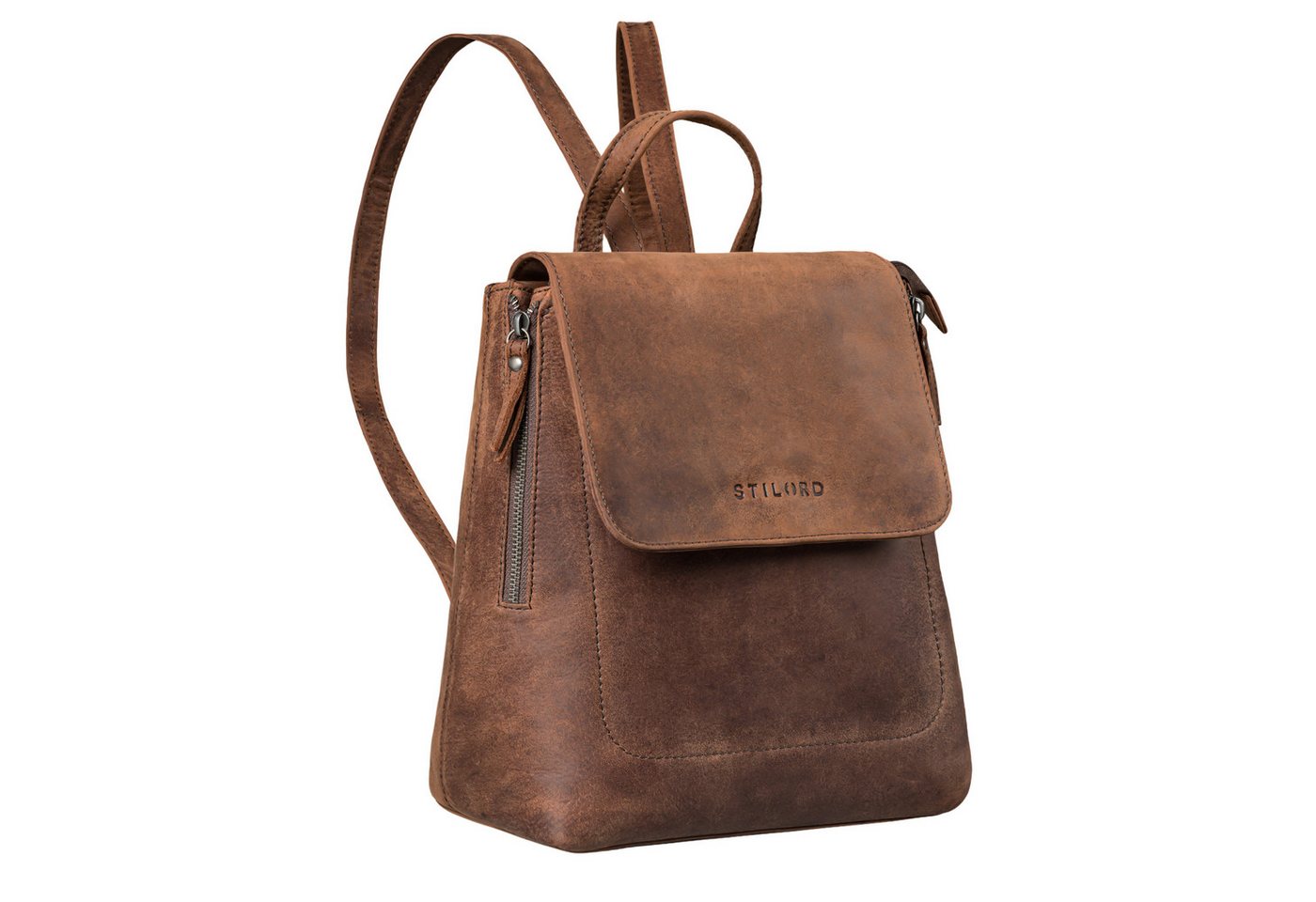 STILORD Cityrucksack "Anisa" Kleiner Rucksack Damen Leder mit vielen Fächern von STILORD