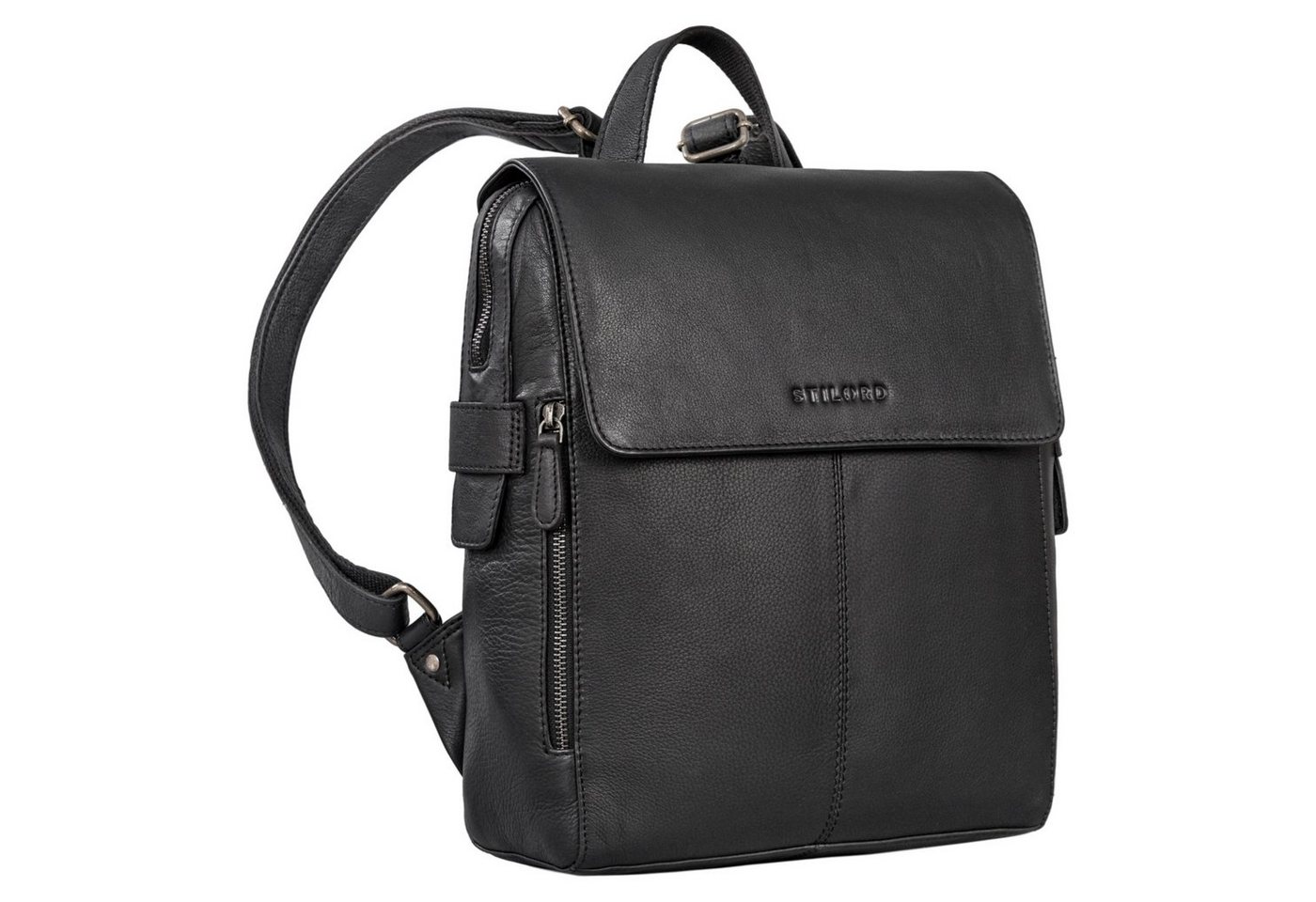 STILORD Cityrucksack "Darcy" Tagesrucksack Leder mit Überschlag von STILORD
