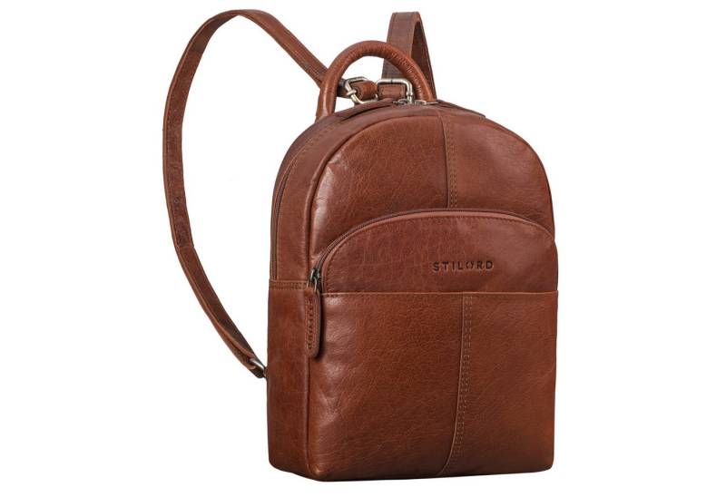 STILORD Cityrucksack "Elva" Kleiner Rucksack Damen Leder Daypack viele Fächer von STILORD