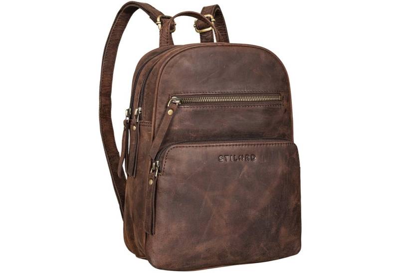 STILORD Cityrucksack "Fabienne" Kleiner Vintage Damen Rucksack Echtleder mit vielen Fächern von STILORD