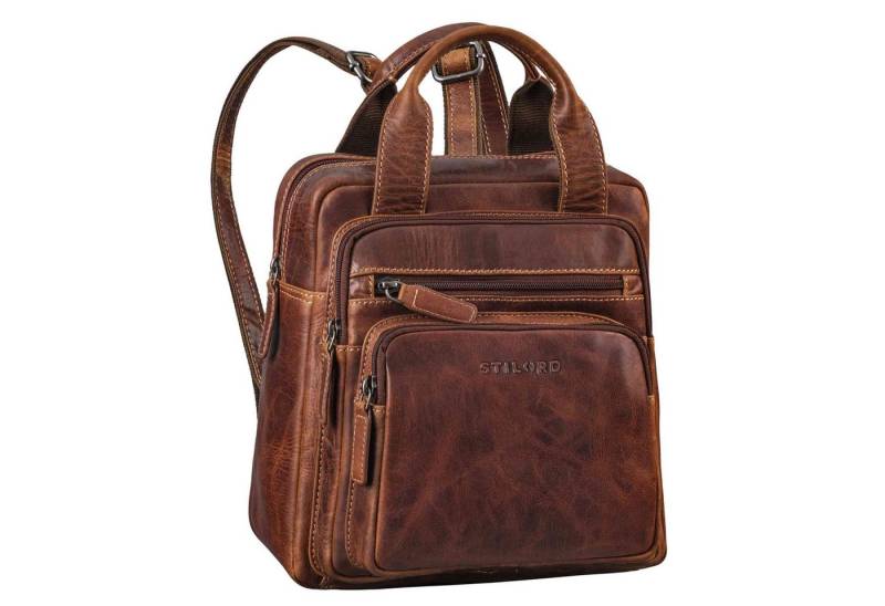 STILORD Cityrucksack "Maple" Rucksack Tasche Damen Echtes Leder mit Henkel klein von STILORD