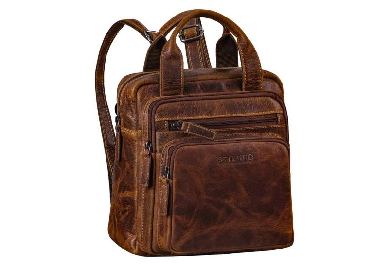 STILORD Cityrucksack "Maple" Rucksack Tasche Damen Echtes Leder mit Henkel klein von STILORD