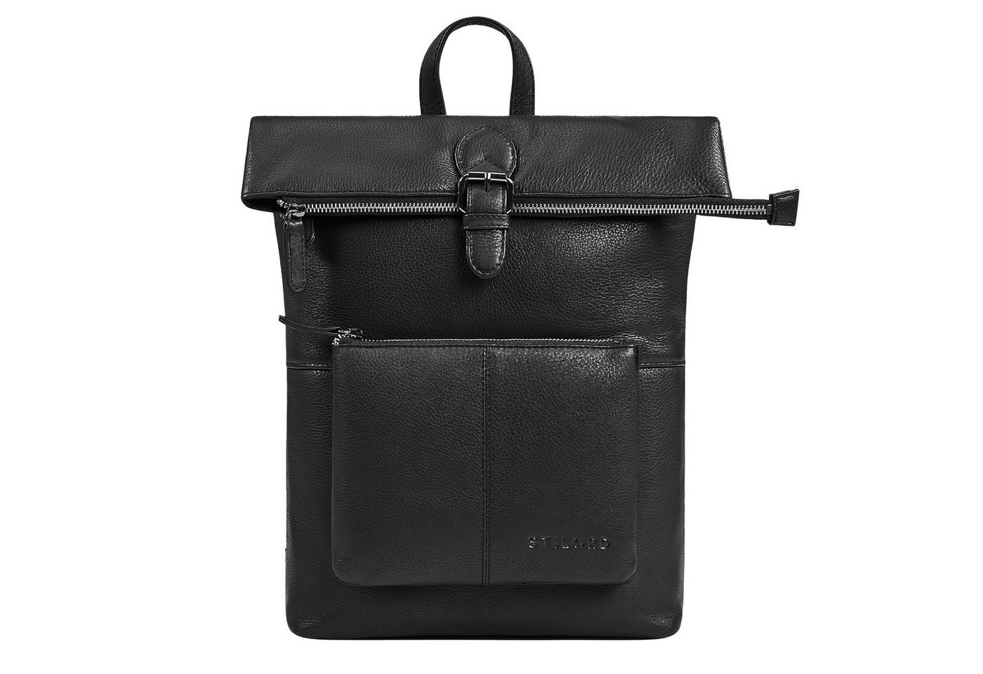 STILORD Cityrucksack "Niagara" Leder Rolltop Rucksack Damen für 13,6 Zoll Laptops DIN A4 von STILORD