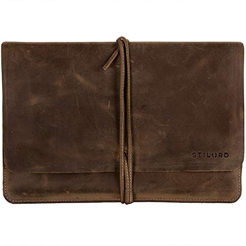 STILORD 'Collin' Vintage Tablettasche Leder Universal für 9.7-10.1 Zoll Tablethülle Schutz Organizer Ledertasche echtes Rindsleder, Farbe:mittel - braun von STILORD