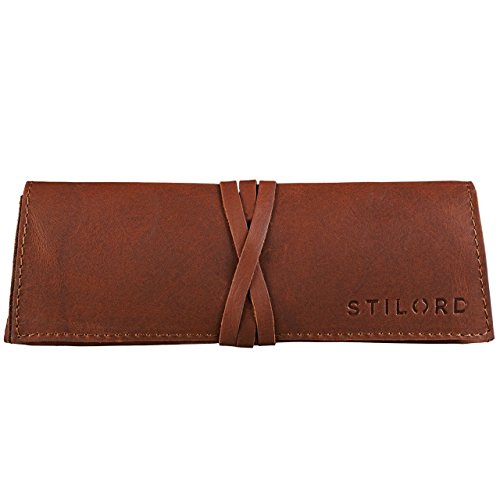 STILORD 'David' Federmäppchen aus echtem Büffel Leder im Vintage Look Etui Griffelmappe Federmappe Schreibmappe Federtasche von STILORD