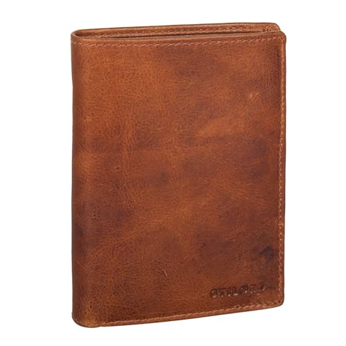 STILORD 'Emil' Herren Leder Geldbörse RFID Schutz Portemonnaie im Hochformat mit Kleingeldfach EC-Karten Fächer Brieftasche Männer Echtleder mit Geschenkbox, Farbe:Prestige - braun von STILORD