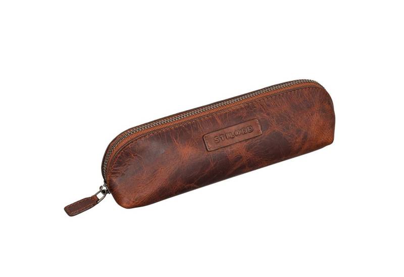 STILORD Etui "Alfons" Kleines Federmäppchen Erwachsene Leder von STILORD