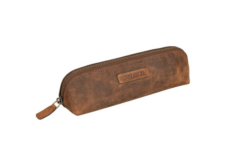 STILORD Etui "Alfons" Kleines Federmäppchen Erwachsene Leder von STILORD