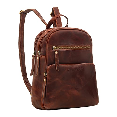 STILORD 'Fabienne' Kleiner Vintage Damen Rucksack Echtleder Cognac mit vielen Fächern und Diebstahlsicher - ideal als Tagesrucksack Daypack Freizeitrucksack und Cityrucksack STILORD 'Fabienne' Kleiner Vintage Damen Rucksack Echtleder Cognac mit vielen Fächern und Diebstahlsicher - ideal als Tagesrucksack Daypack Freizeitrucksack und Cityrucksack von STILORD