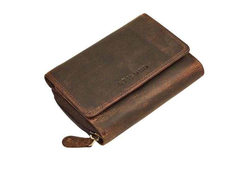 STILORD Geldbörse "Beverly" Vintage Leder Geldbörse Damen Mittelgroß mit RFID-Schutz von STILORD