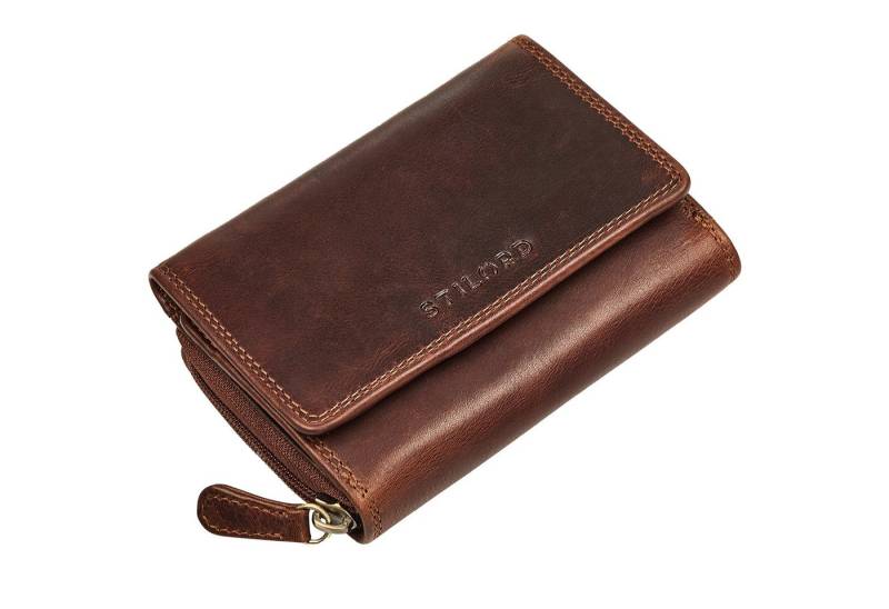 STILORD Geldbörse "Beverly" Vintage Leder Geldbörse Damen Mittelgroß mit RFID-Schutz von STILORD