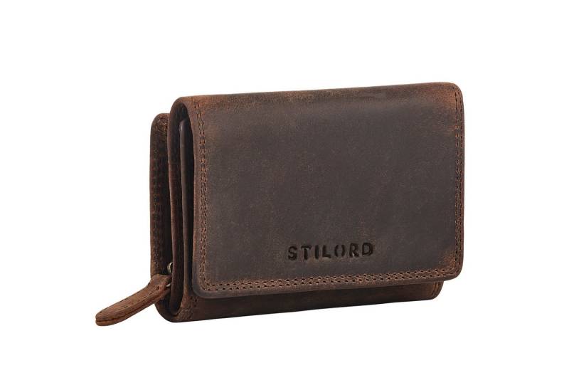 STILORD Geldbörse "Bloom" Kleine Geldbörse Damen Leder mit RFID-Schutz & Geschenkbox von STILORD