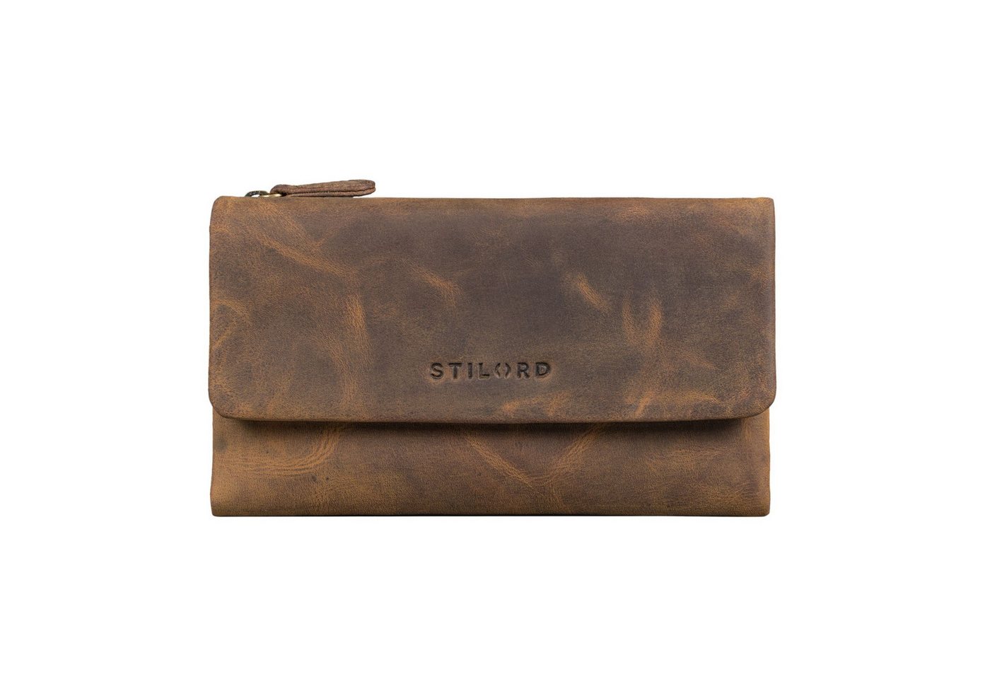 STILORD Geldbörse "Elara" Aufklappbare XL Geldbörse Damen Leder mit zwei Münzfächer von STILORD