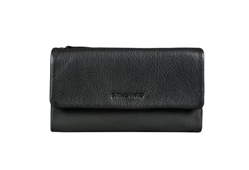 STILORD Geldbörse "Elara" Aufklappbare XL Geldbörse Damen Leder mit zwei Münzfächer von STILORD