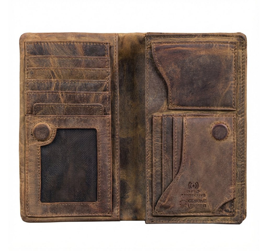 STILORD Geldbörse "Kenan" XL Leder Portemonnaie Herren mit Münzfach & RFID für 11 Karten von STILORD