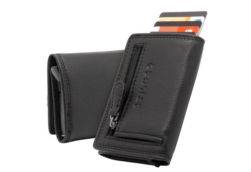 STILORD Geldbörse "Roy" Leder Mini Slim Wallet Herren mit Münzfach RFID Schutz Pop Up von STILORD