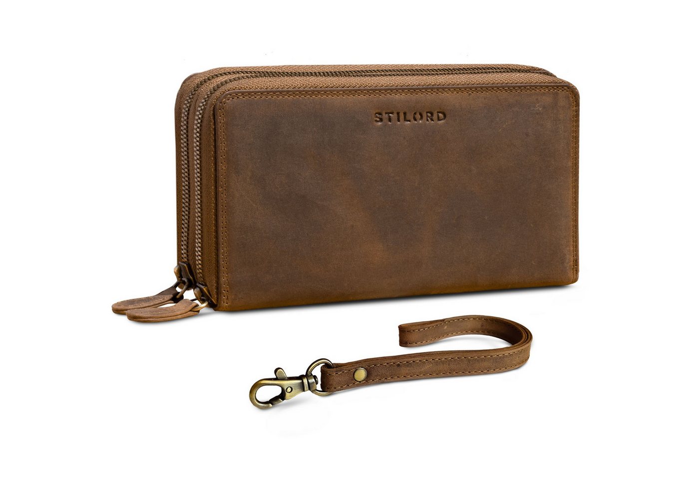 STILORD Geldbörse "Thor" XXL Herren Portemonnaie Leder 25 Kartenfächer mit Handschlaufe von STILORD