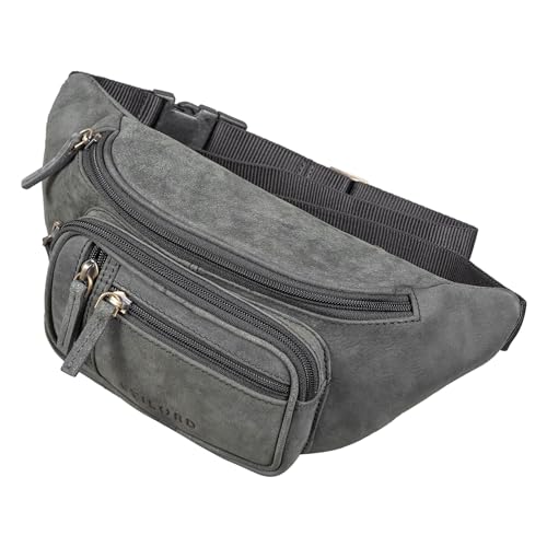 STILORD 'Greg' Bauchtasche Leder Vintage Hüfttasche Herren Damen Belt Bag für Sport Festival Handy Werkzeugtasche Gürteltasche Doggy Bag Echtleder, Farbe:avaro - grau von STILORD