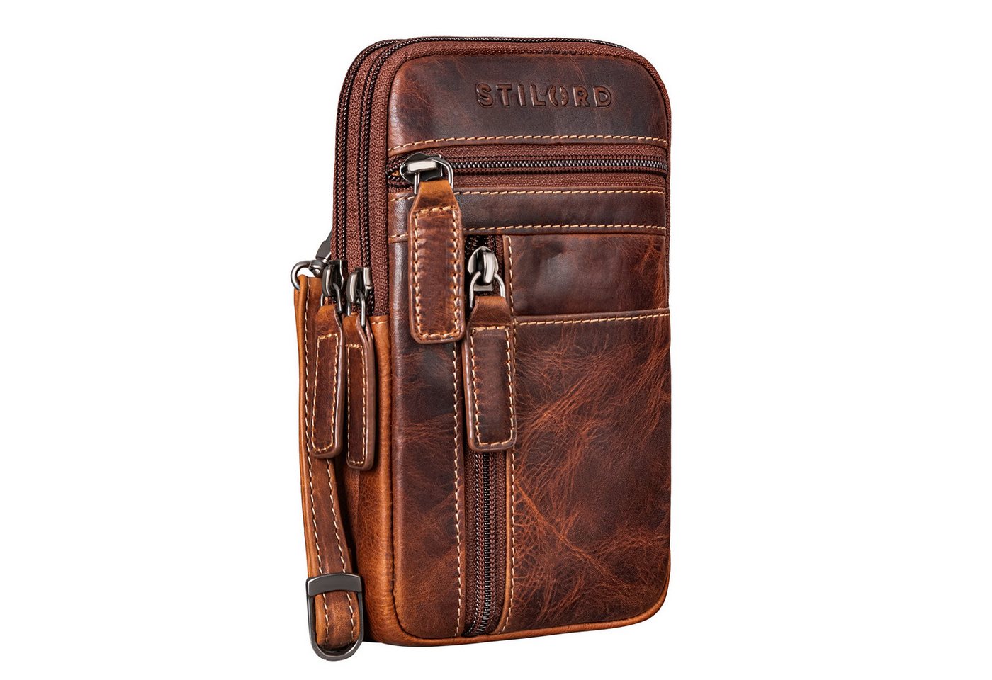 STILORD Handtasche "Asher" Leder Brustbeutel Herren Vintage Gürteltasche zum Umhängen von STILORD