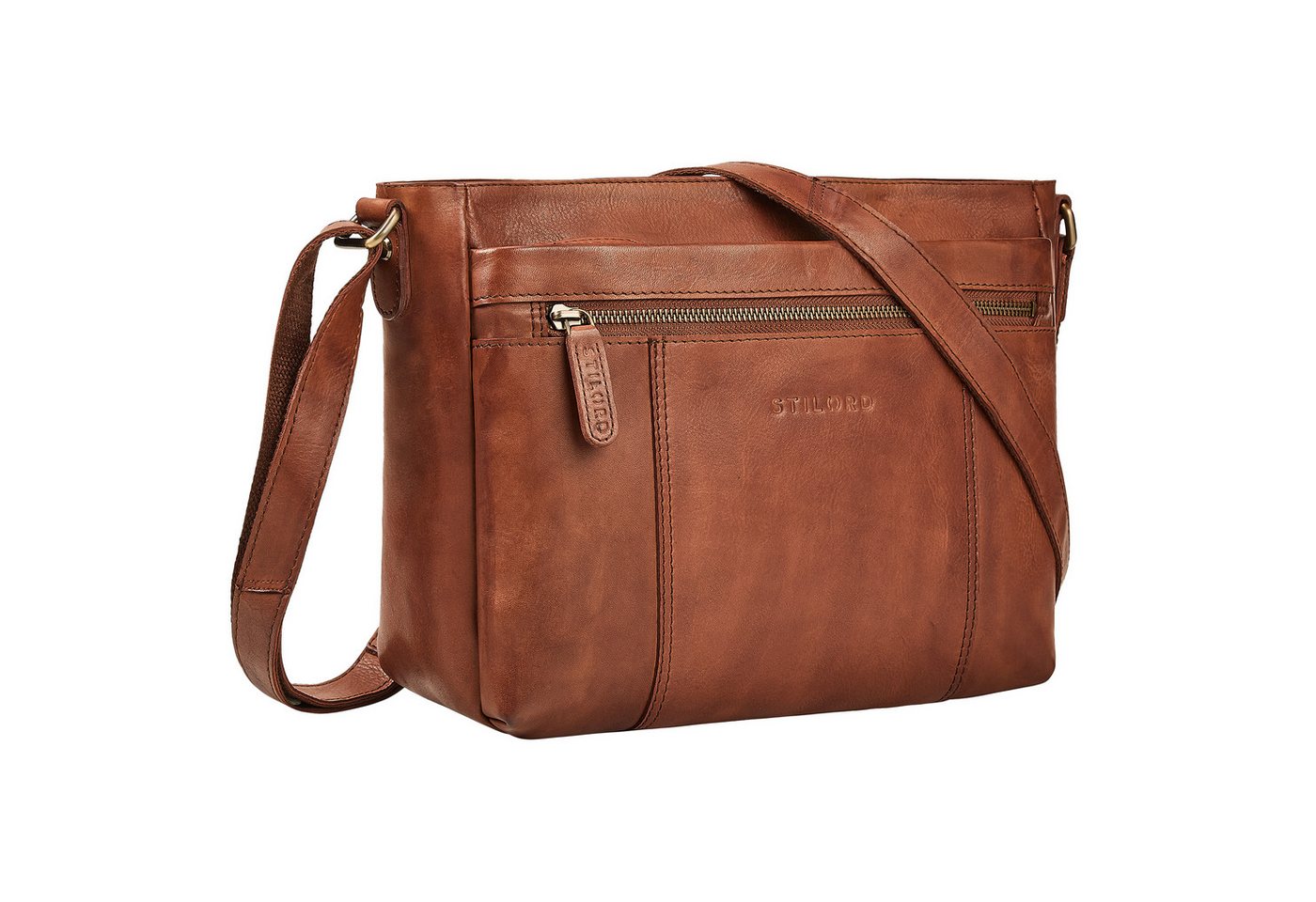 STILORD Handtasche "Bianca" Mittelgroße Damen Ledertasche mit Reißverschluss von STILORD