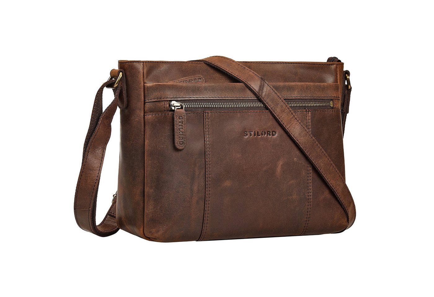 STILORD Handtasche "Bianca" Mittelgroße Damen Ledertasche mit Reißverschluss von STILORD