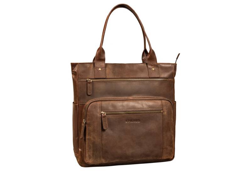 STILORD Handtasche "Bonnie" Große Handtasche Damen Leder Shopper mit vielen Fächern von STILORD